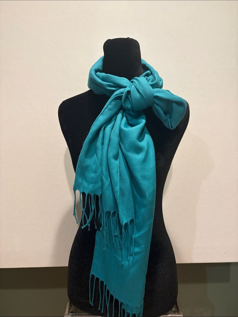 Pashmina - Teal Green Scarf, Wrap. Cashmere scarf